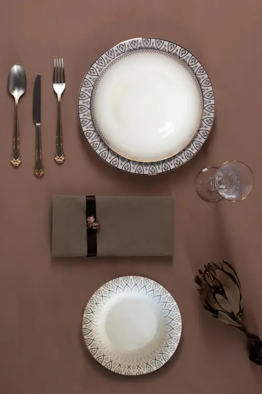 Сервиз обеденный на 12 персон, Porland, SWEET ROMANTIC, 27 см