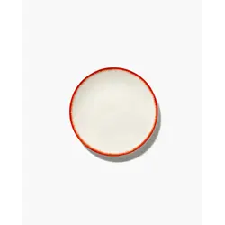 Тарелка мелкая d 17,5 см, h 0,9 см, цвет белый/красный, декор 2, DÉ