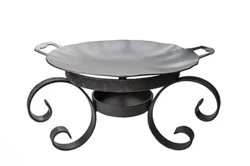 Набор для подачи Саджа сковорода d=40 см. углерод. сталь + подставка h=16 см. Тунис /1/