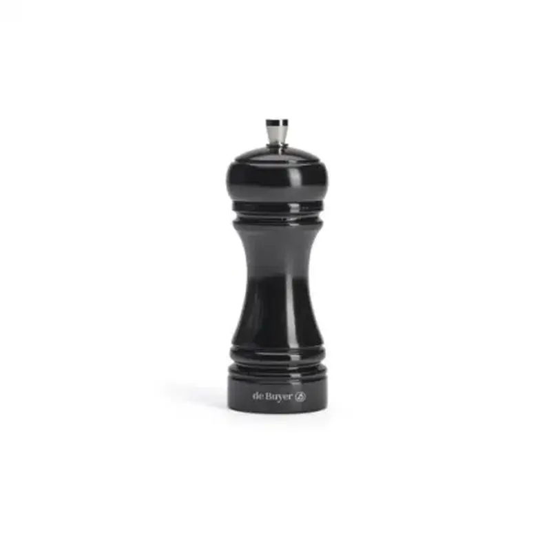 Мельница для перца h=14 см. бук, черная De Buyer /1/6/
