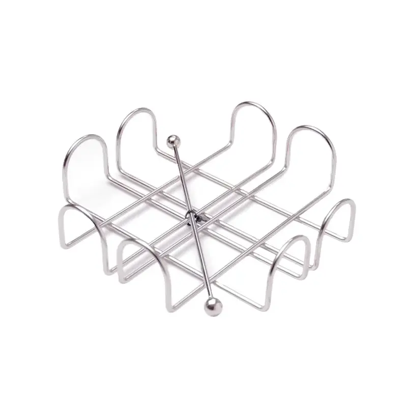 Салфетница 19*19*6,5 см. горизонтальная нерж. (салфетки 33*33 см) с держат. MGsteel /1/24/