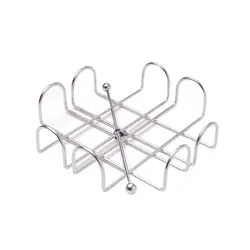 Салфетница 19*19*6,5 см. горизонтальная нерж. (салфетки 33*33 см) с держат. MGsteel /1/24/