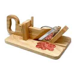 Нож для салями на дерев. подставке 29,5*17,5*13 см. VB /1/6/