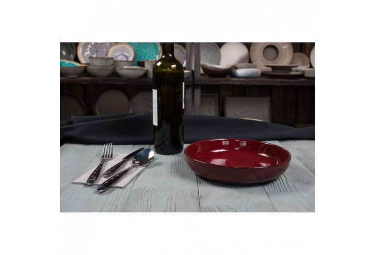 Тарелка с бортом d 21 см h4,5 см Evolution Dark Red P.L. Proff Cuisine [6]