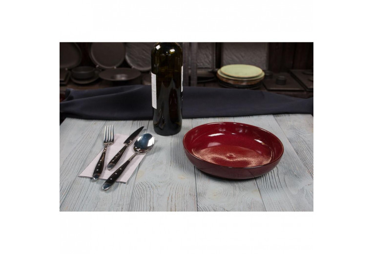 Тарелка с бортом d 21 см h4,5 см Evolution Dark Red P.L. Proff Cuisine [6]