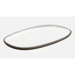 Блюдо овальное 19x11 см, h 1,8 см, цвет белый, ReNew