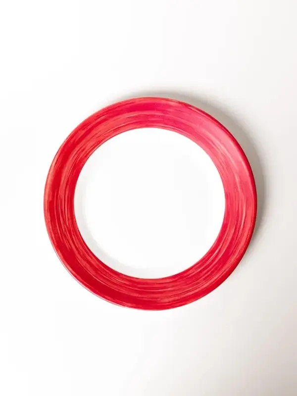 Тарелка, ARC International, Brush Cherry, вишневый край, d 254 мм