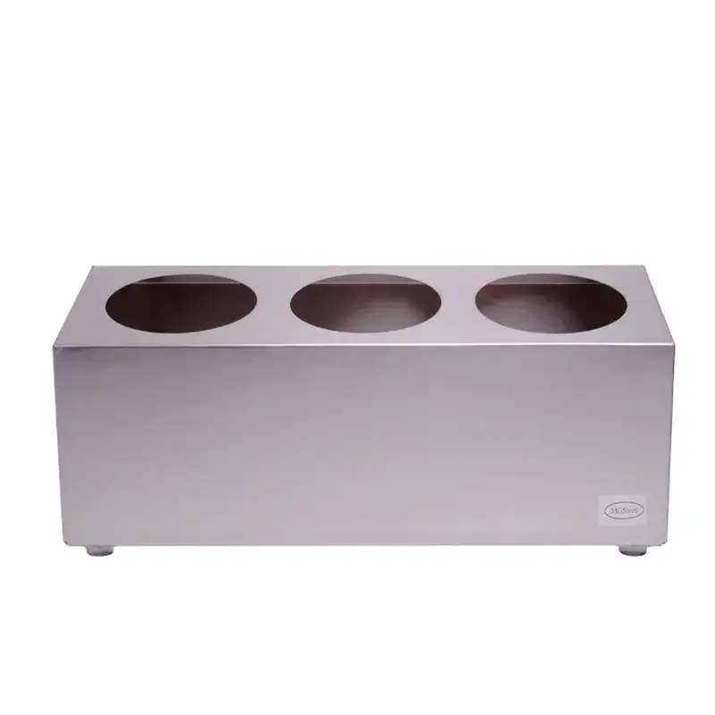 Емкость для столовых приборов 3 стакана 38,5*15,8*17,3 см. нерж. MGsteel /1/6/