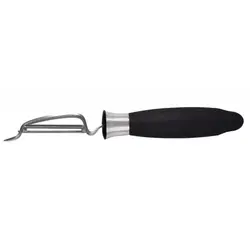 Овощечистка 5/19 см. с плавающим лезвием, черная нерж. с прорезин. ручкой Icel /1/4/