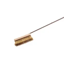 Щетка для печи 120 см. 20*6,6 см. неповоротная, с медной щетиной h=4,5 см., ручка нерж. Gimetal /1/
