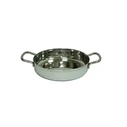 Сковорода порц. d=12,5 см. h=3,5 см. нерж. глубокая с 2 ручками MGsteel /1/12/