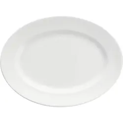 Блюдо овальное с римом 29 см, Snow, Basics