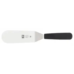 Лопатка 28 см. изогнутая раб. часть 12*5 см. нерж. с пластик. ручкой черная Icel /1/6/