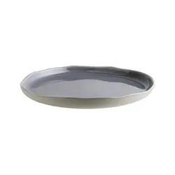 Тарелка d=270 мм. Серый, форма Крафт волнистый край Bonna /1/6/