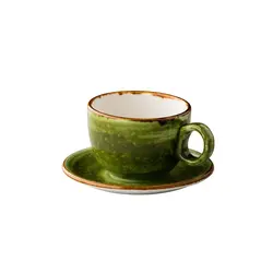 Блюдце универсальное 15 см, цвет зеленый (для чайных чашек) Jersey
