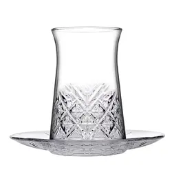 Стаканчик для чая 160 мл. d=56 мм. h=95 мм. с блюдцем Таймлесс Турция /1/6/