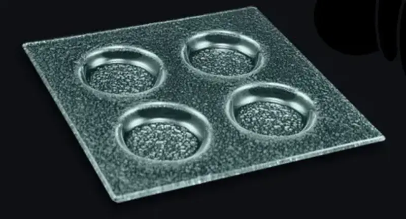Менажница 4-х секц., 3D Glassware, стекло, 200*200 мм
