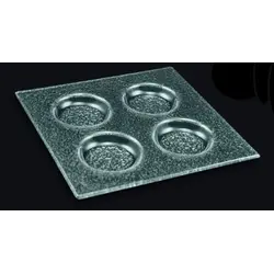 Менажница 4-х секц., 3D Glassware, стекло, 200*200 мм