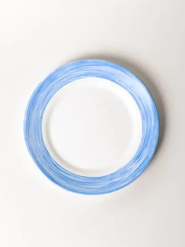 Тарелка, ARC International, Brush, голубой край, d 254 мм