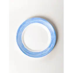 Тарелка, ARC International, Brush, голубой край, d 254 мм