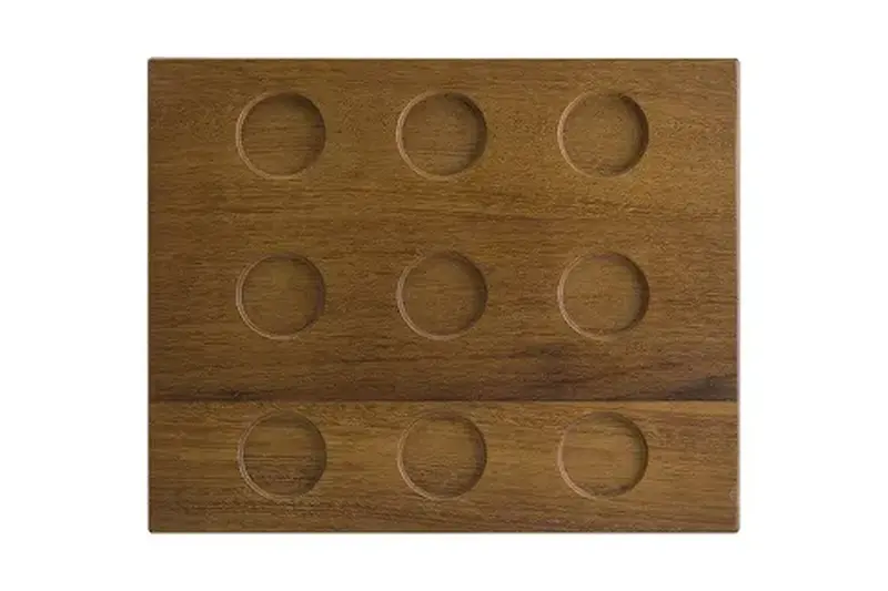 Доска для подачи прямоуг. 315*255*30 мм. бук (емкости см.описание) Bonna /1/4/348/ 