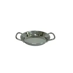 Сковорода порц. d=15 см. h=2 см. нерж. с 2 ручками MGsteel /1/12/