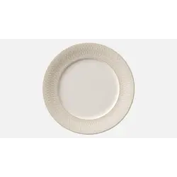 Тарелка мелкая с римом d 21,5 см, h 1,8 см, декор бежевая сетка, Nature Infused