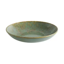 Тарелка d=230 мм. глубокая 1000 мл. h=45 мм. Снэл Зеленый чай, форма Банкет Bonna /1/6/558