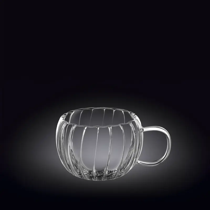 Кружка 250 мл. d=90 мм. h=70 мм. с двойными стенками Термостекло Wilmax /1/96/