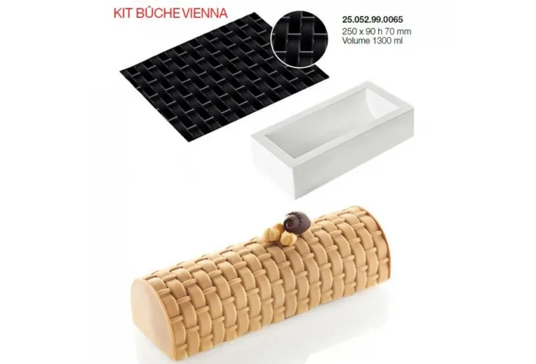 Форма кондитерская Silikomart KIT BUCHE VIENNA, силикон, 25*9*7 см, Италия