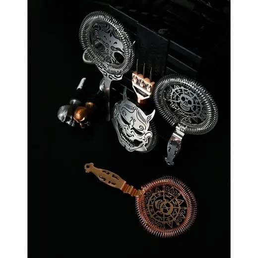 Стрейнер барный нерж. 19 см d 10,3 см медь Череп Luxury Skull P.L.- Barbossa