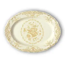 Блюдо овальное L 30,5 см, цвет декора "охра"