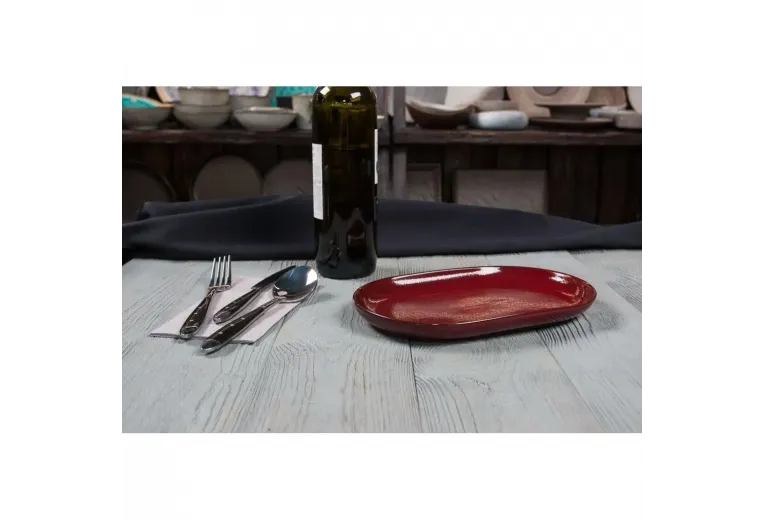 Блюдо овальное 25*16*2,4 см Evolution Dark Red P.L. Proff Cuisine [1]