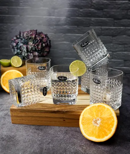 Набор стаканов низких Mixology Elixir DOF 380 мл, хрустальное стекло, 6 шт.