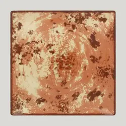 Тарелка RAK Porcelain Peppery квадратная плоская 25*25 см, красный цвет