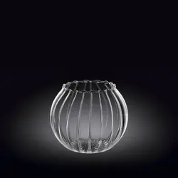 Ваза для цветов d=100 мм. h=80 мм. рельефная Термостекло Wilmax /1/48/