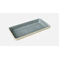 Блюдо прямоугольное (стопир.) 18x9 см, h 2,3 см, цвет серый, Nara