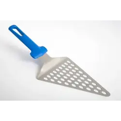 Лопатка для пиццы треугольная 12,5*15 см. нерж. перфорир. ручка пластик Gimetal /1/4/