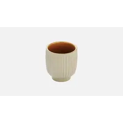 Чашка без ручки, (с рельефом) 100 мл, d 7 см, h 6,6 см, цвет коричневый, Nara