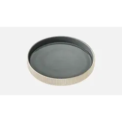 Тарелка глубокая с вертикальным бортом, (с рельефом), 1,3 л, d 24 см, h 4,2 см, цвет серый, Nara