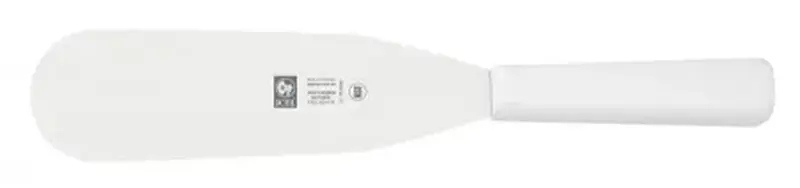 Лопатка 29,5 см. прямая раб. часть 18*5,5 см. нерж. с пластик. ручкой, белая Icel /1/6/