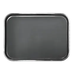 Поднос прорезиненный 40*30*2 см прямоуг. черный пластик P.L. - BarWare