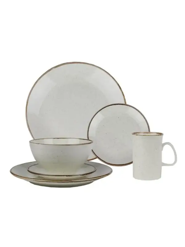 Набор из 4 предметов Porland Seasons (тарелка d 18 см, салатник d 16 см, кружка 325 мл, тарелка d 26 см), фарфор, цвет бежевый