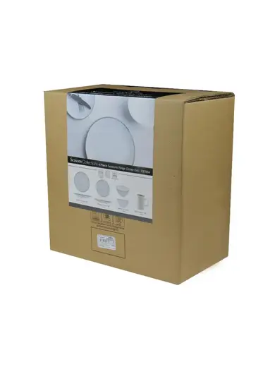 Набор из 4 предметов Porland Seasons (тарелка d 18 см, салатник d 16 см, кружка 325 мл, тарелка d 26 см), фарфор, цвет бежевый