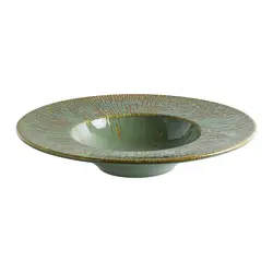 Тарелка для пасты d=280 мм. 400 мл. Снэл Зеленый чай, форма Банкет Bonna /1/6/396