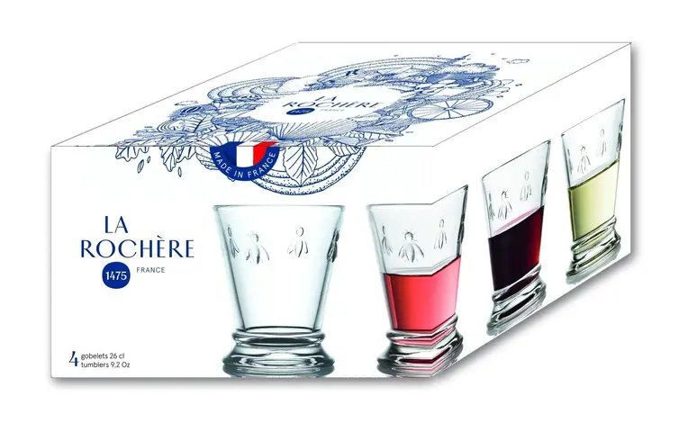 Набор из 4 стаканов, La Rochere, ABEILLE, 260 мл