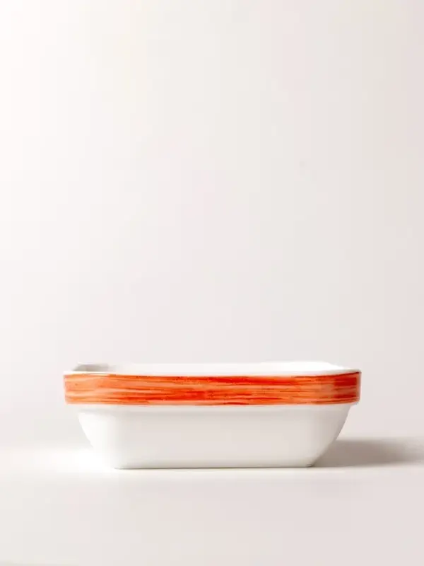 Салатник квадр., ARC International, Brush, оранжевый край, штабелир., 200 мл, 110 * 110 мм, h 37 мм