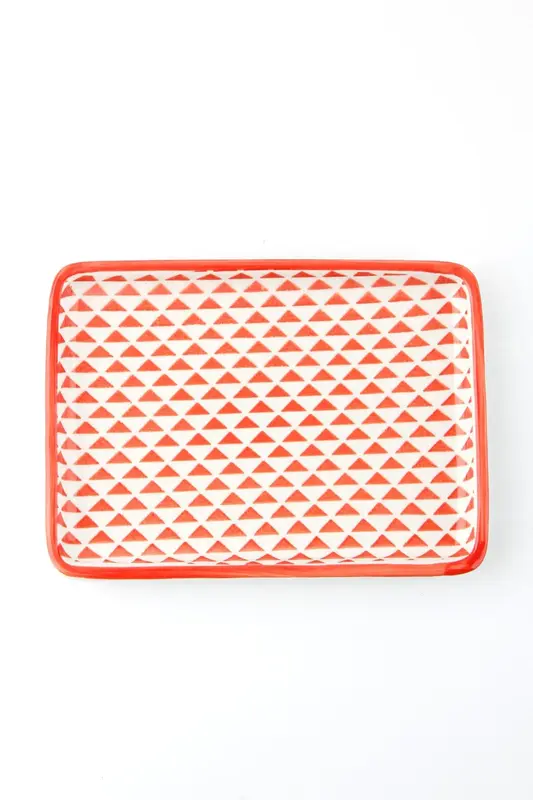 Тарелка прямоугольная, 15 см., MIX&MATCH RED