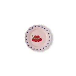 Блюдо круглое, цвет Rosa, декор томаты Ø 30 см