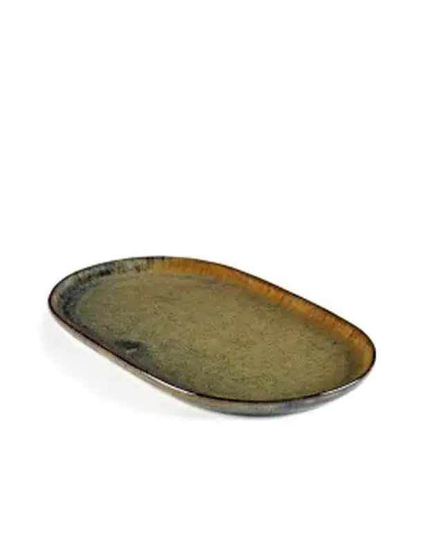 Блюдо овальное 15X25 см, h 1,5 см, цвет INDI GREY